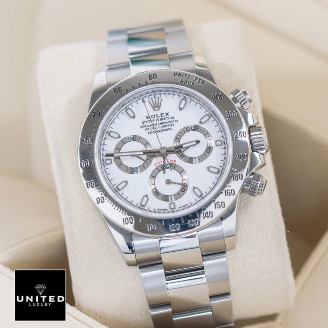 Rolex Daytona White Dial 116520 Replica 6 Rolex Daytona White Dial 116520 S.Steel Bezel Replica