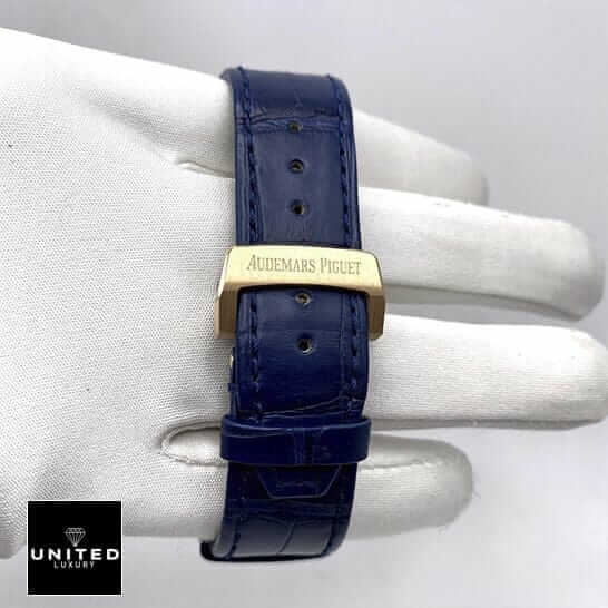 Audemars Piguet Blue Leather Replica 2 ap 50th anniversay blue dial 6