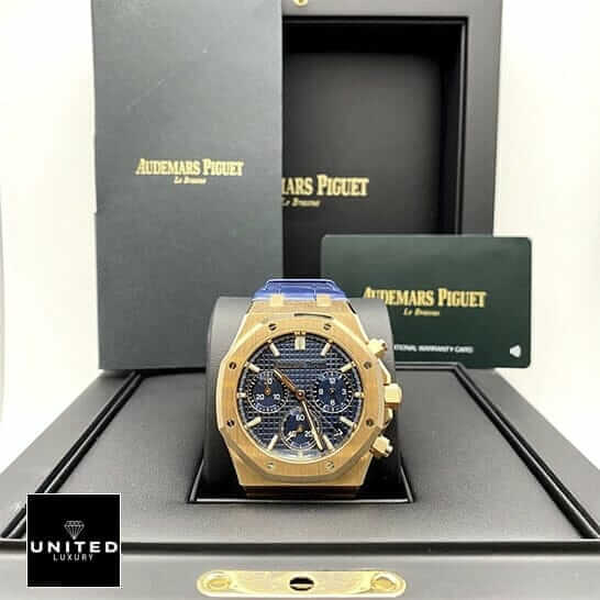 Audemars Piguet Blue Leather Replica 1 ap 50th anniversay blue dial 7