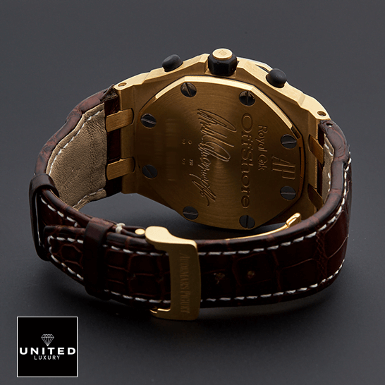 Audemars Piguet Royal Oak Gold Case Replica Leather Brwon Bracelet