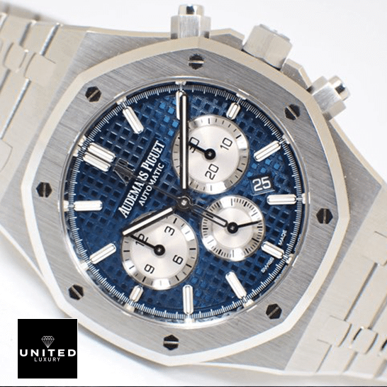 Audemars Piguet Royal Oak Blue Dial Stainless Steel Case Replica white background
