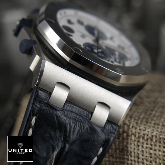 AP Watch Offshore Replica 5 Audemars Piguet Royal Oak Offshore 26170ST.OO_.D305CR.01 Replica leather blue bracelet