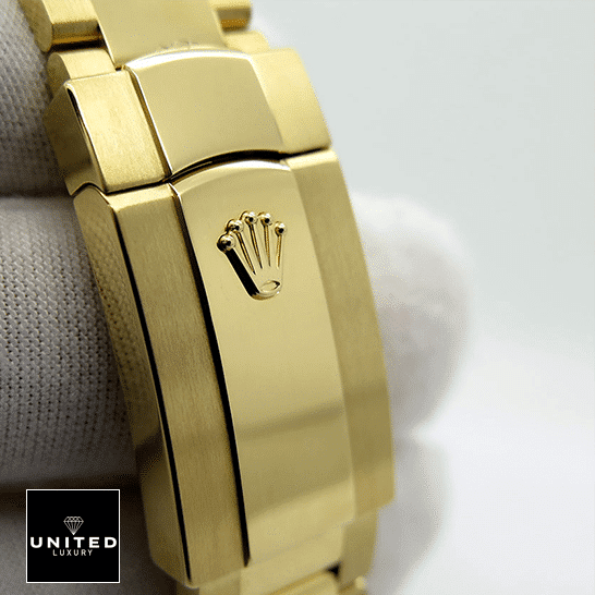 Rolex Sky-Dweller 326938-0004 Yellow Gold Oyster Replica Fold Clasp on the Rolex Logo