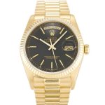 Replica Rolex Day-Date 36mm Black Dial 18038