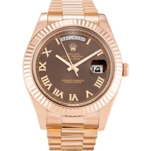 Replica Rolex Day-Date II 41mm Chocolate Dial 218235