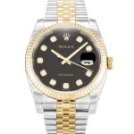Replica Rolex Datejust 36mm Black Jubilee Dial 116233