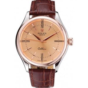 Replica Rolex Cellini 39/40mm Orange Dial 622840