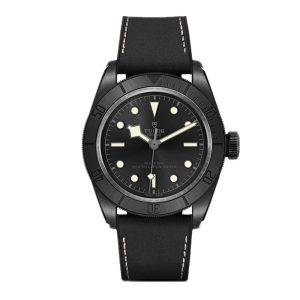 TUDOR Black Bay Ceramic 41 mm ceramic case, Hybrid leather and rubber strap