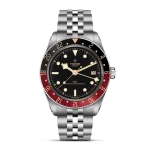 Tudor Black Bay 58 GMT 39mm steel case,black and burgundy bracelet